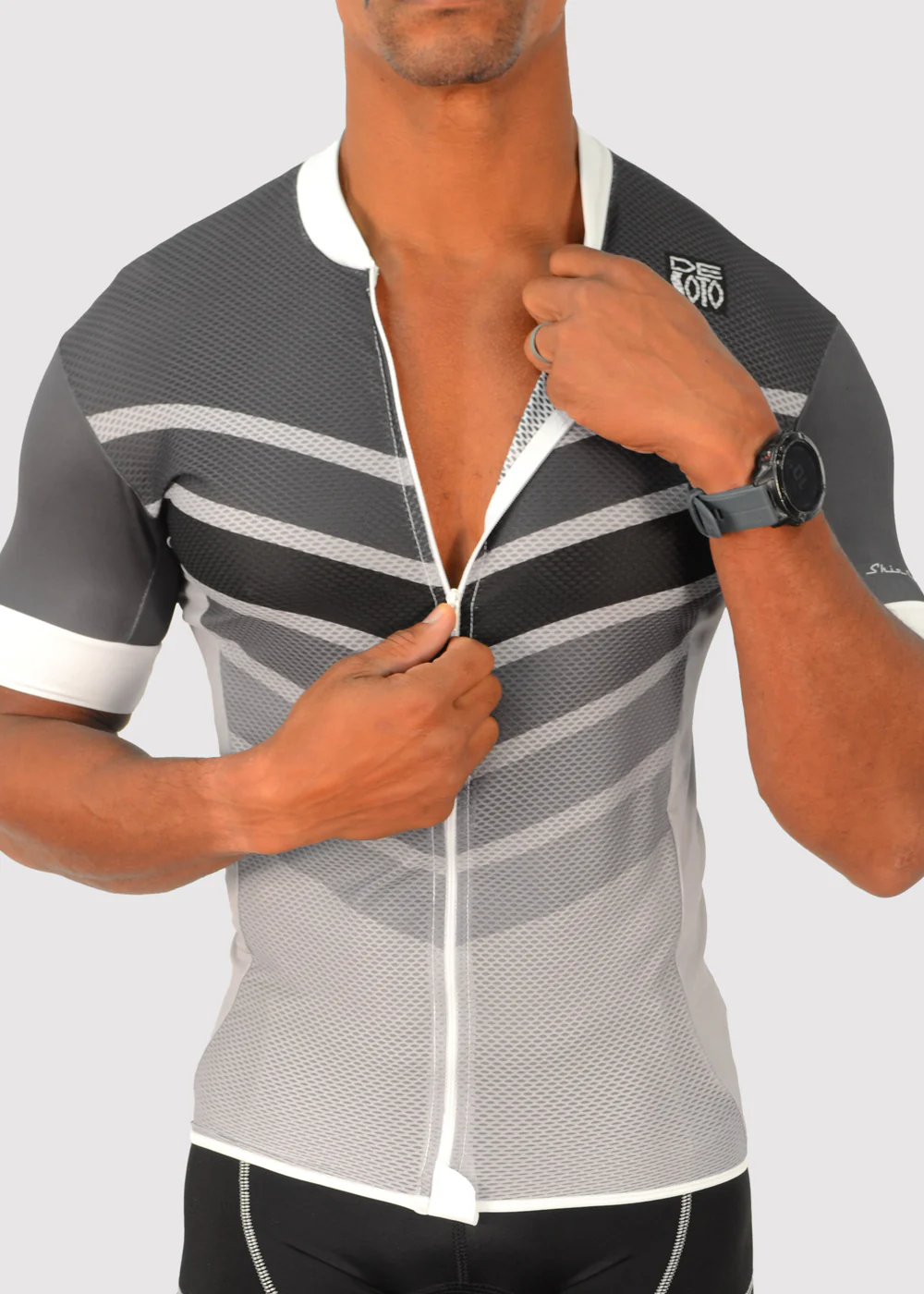 Men's Skin Cooler Full Zip Top - Chevron - Size Small - Image 20